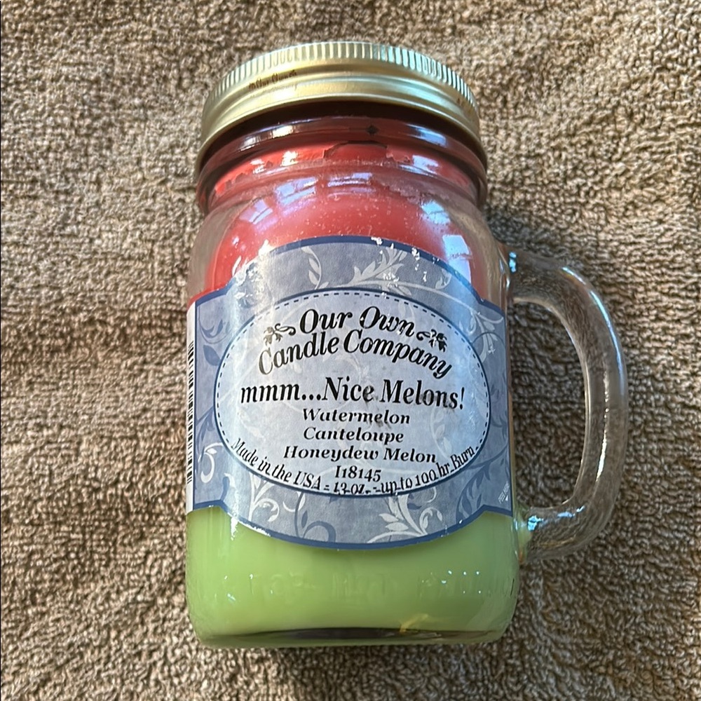 **3/$15** Mmmmm…Nice Melons mason jar candle. New. Never Used.